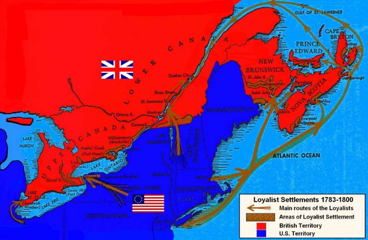 Loyalist Settlements 1783-1800 in Canada